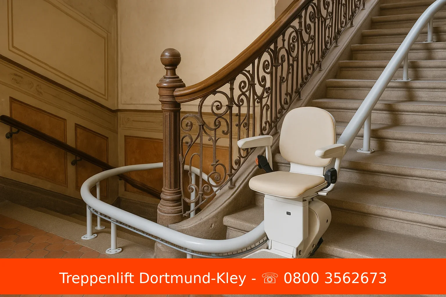 Sitzlift Kurve, Maßschiene