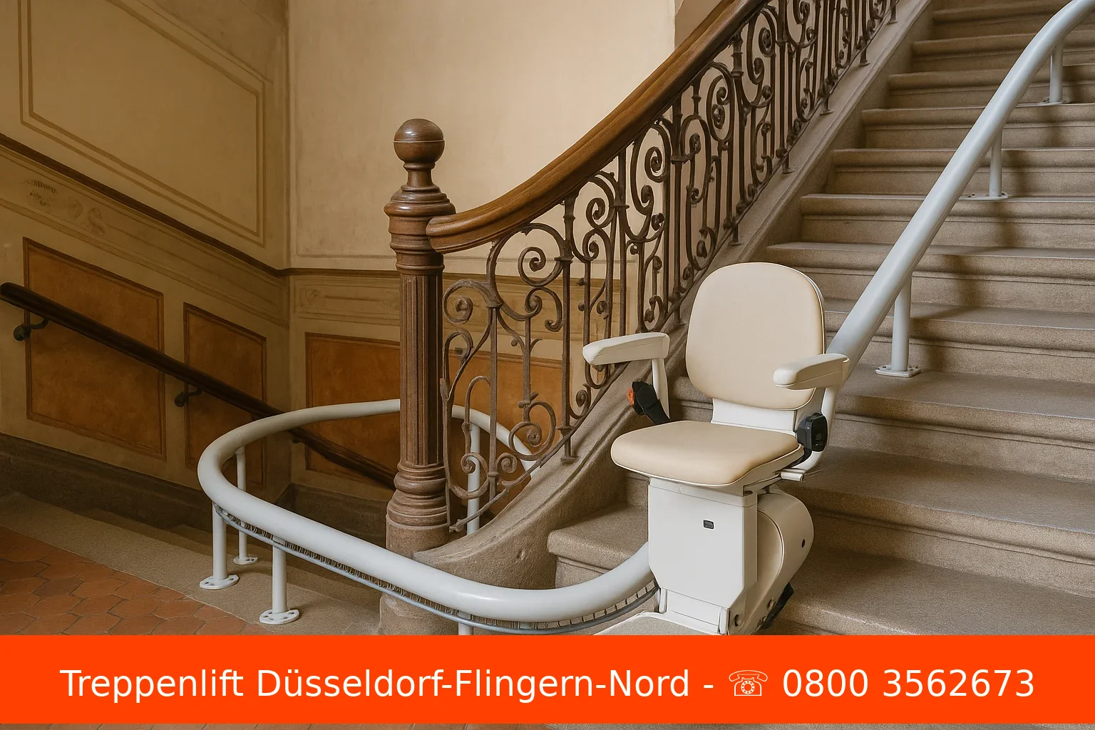 Sitzlift Kurve, Maßschiene