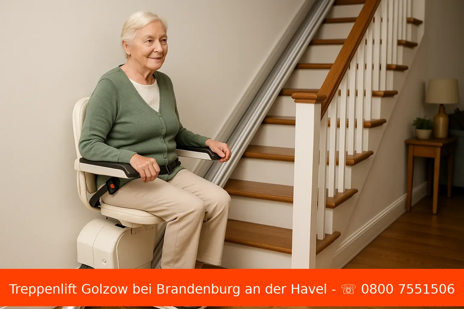 Sitzlift gerade, Innenbereich Golzow bei Brandenburg an der Havel
