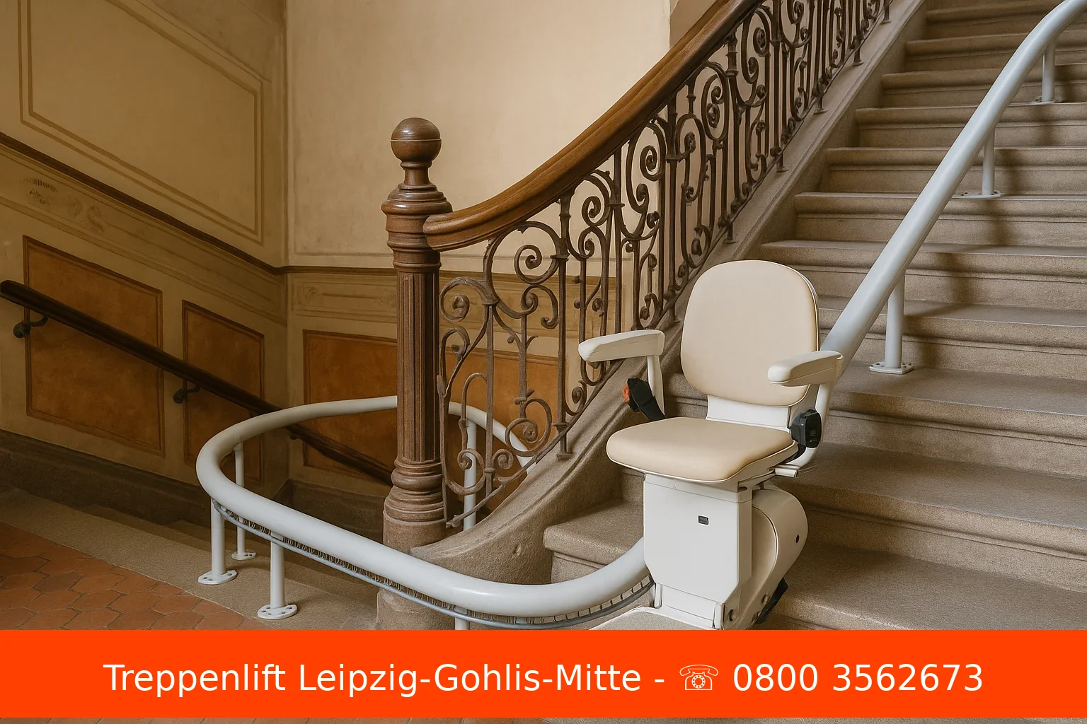 Sitzlift Kurve, Maßschiene