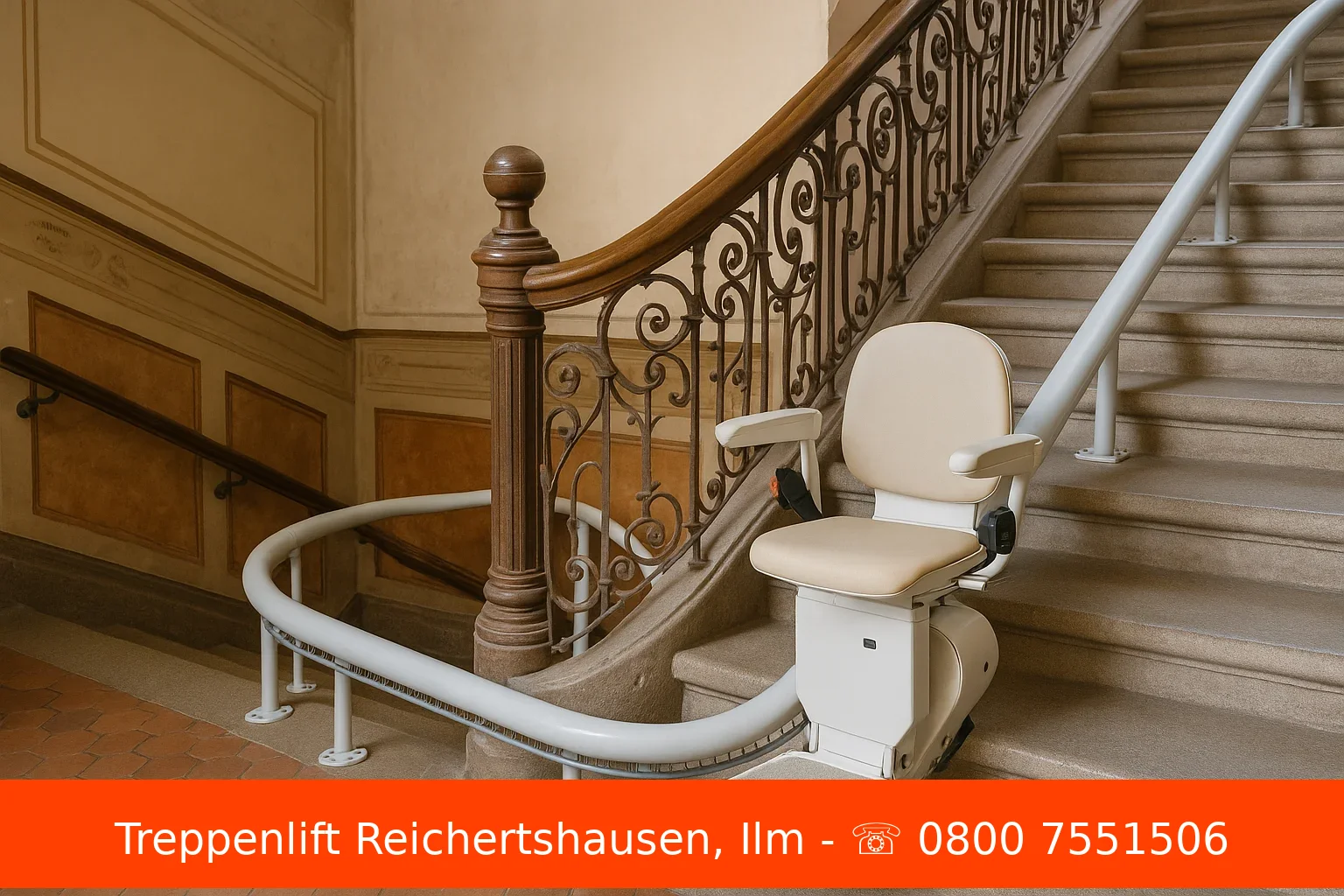 Sitzlift Kurve, Maßschiene