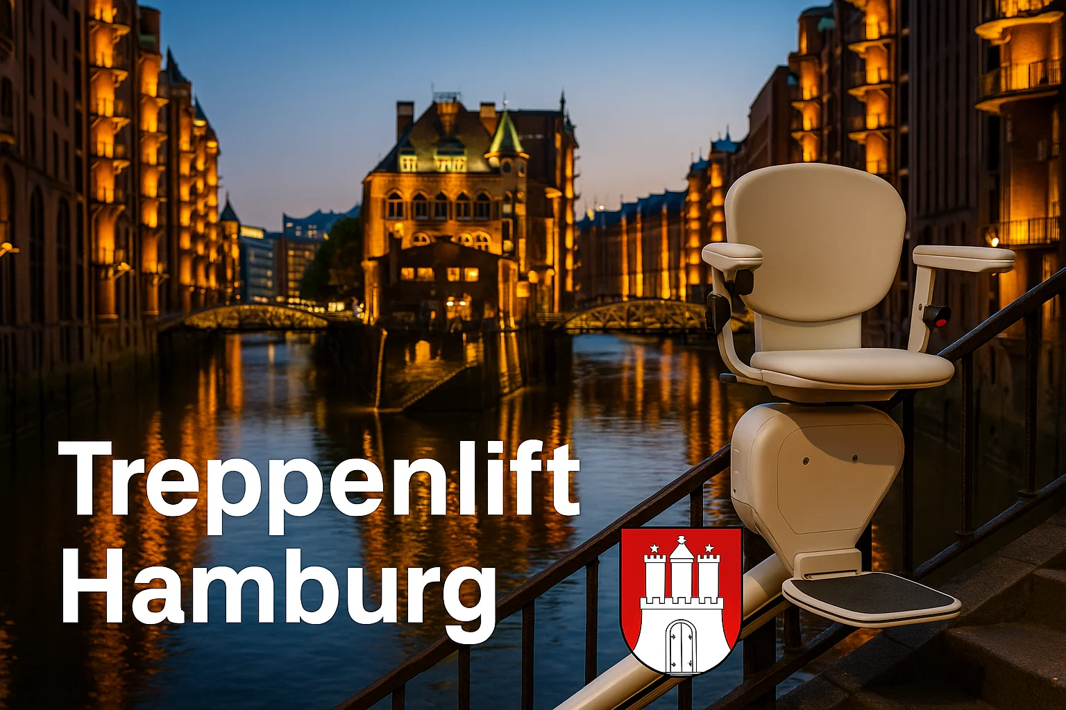Treppenlift in einem Haus in Hamburg