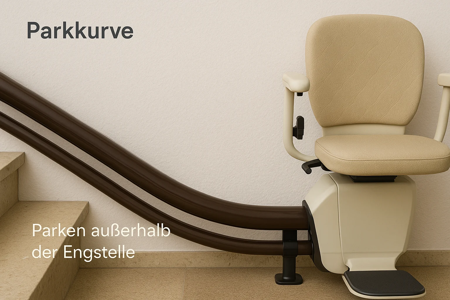 Parkkurve außerhalb der Engstelle