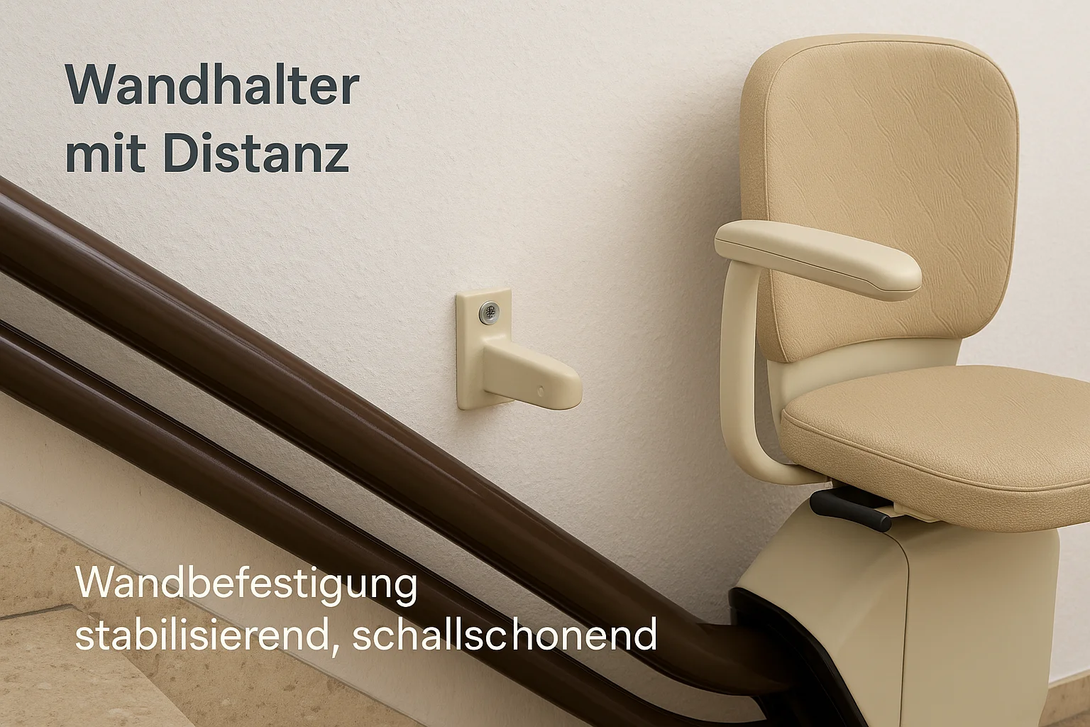 Wandhalter mit Distanz