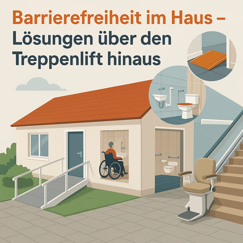 Barrierefreies Haus mit Rampe und rollstuhlgerechtem Bad
