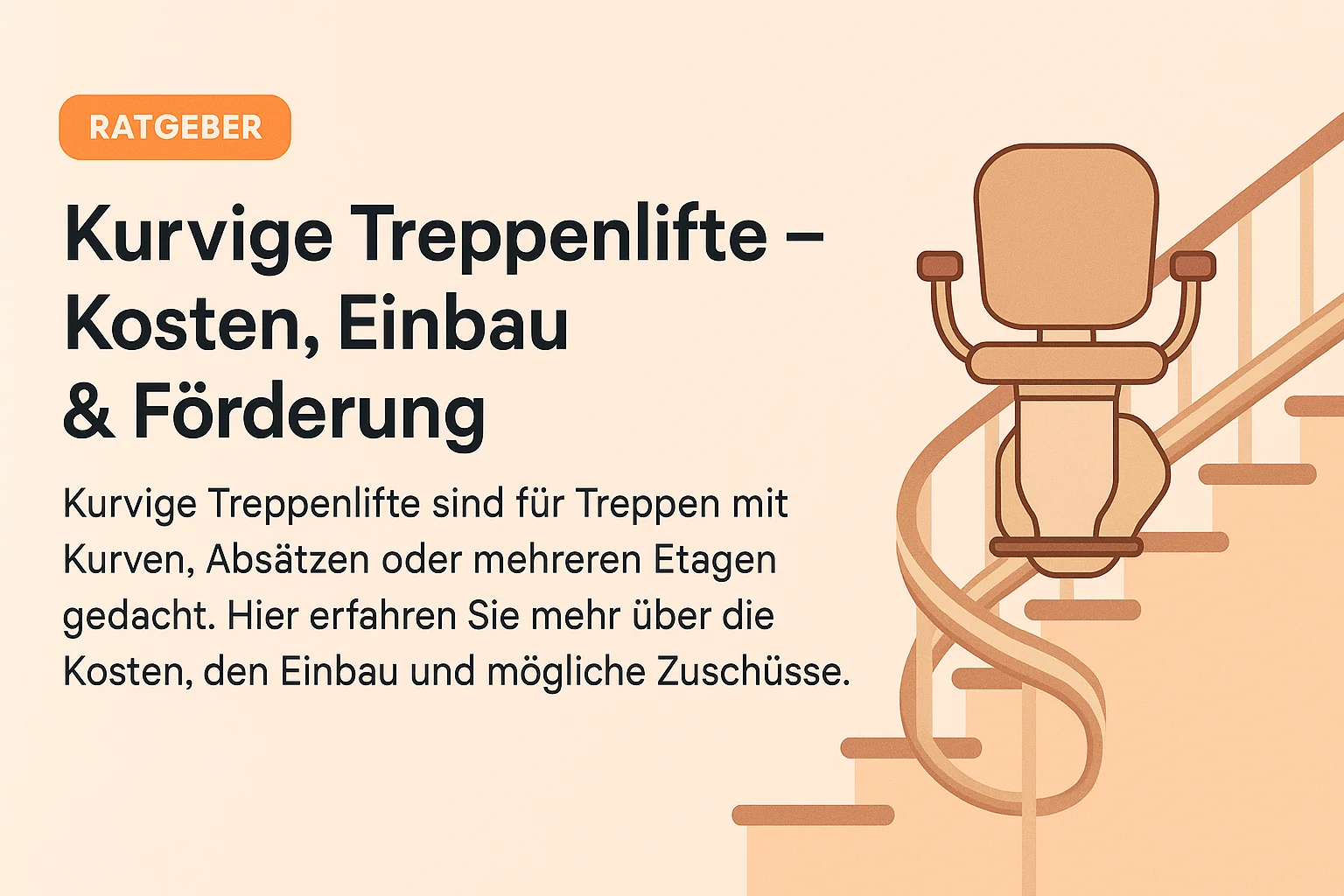 Kurviger Treppenlift mit Maßanfertigung im Altbau