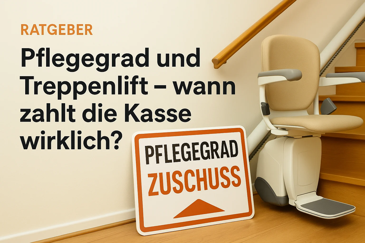 Pflegegrad und Treppenlift Zuschuss Pflegekasse