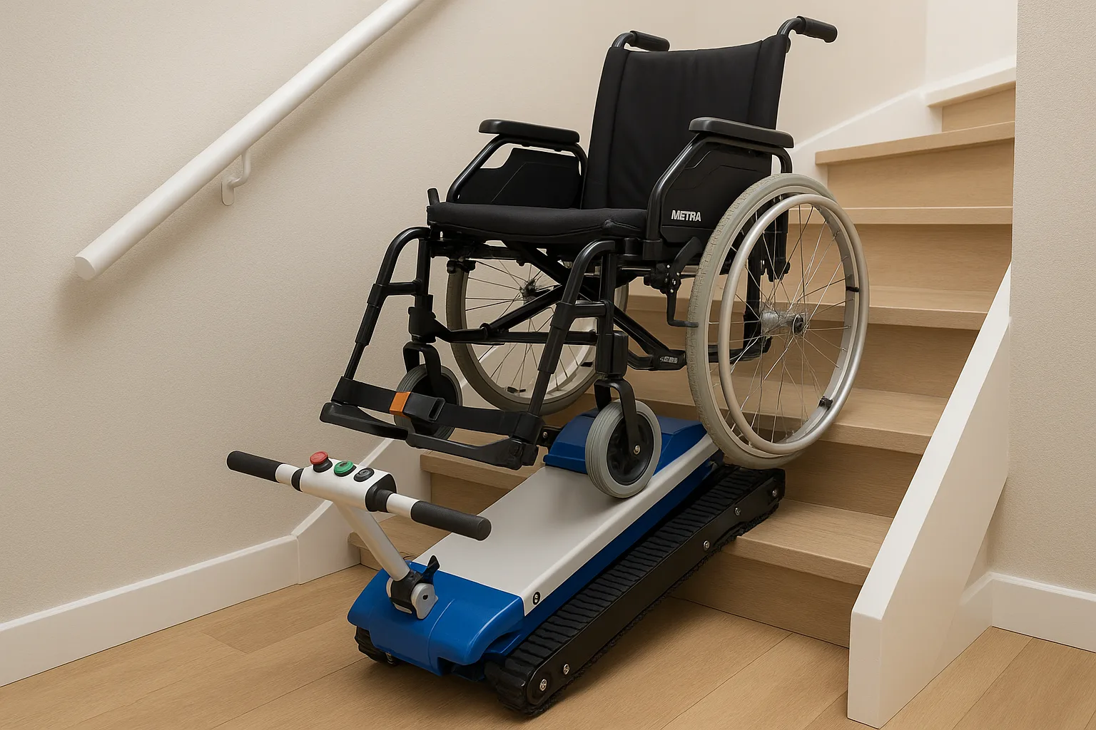 Treppenraupe mit Rollstuhl