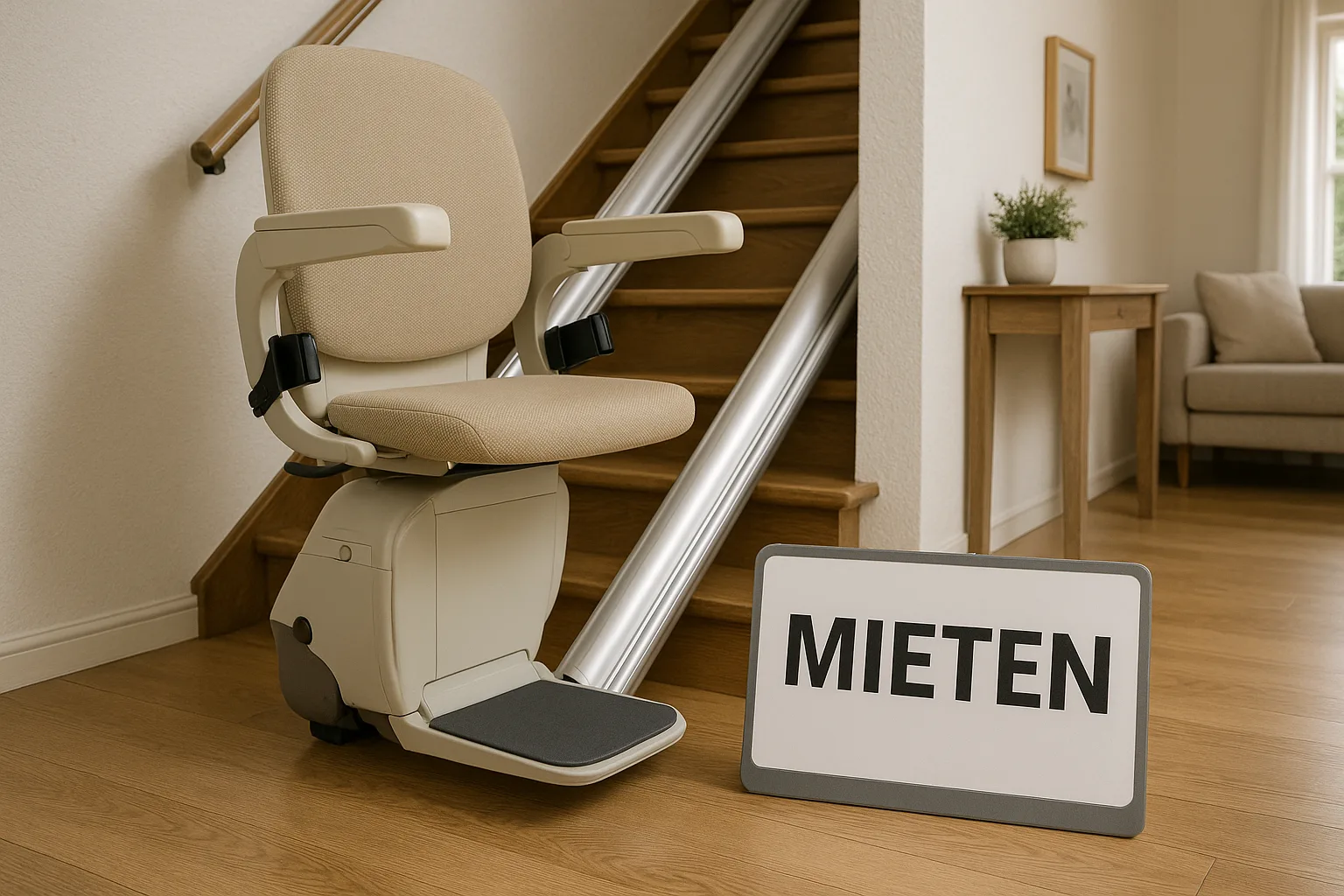 Treppenlift mieten – Innenansicht